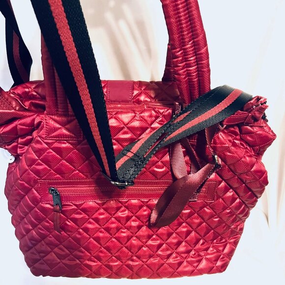 Oliver Thomas Quilted Kitchen Sink Tote/Matching Pouch-Dogs Signature-Maroon - Picture 5 of 16